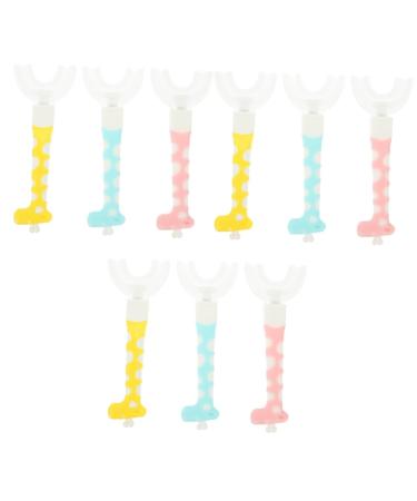 Gatuida 9 STK children's toothbrush toothbrushes for children you design toothbrush children's travel toothbrush cleaning brush tooth cleaning tool for children U-shaped toothbrush for children baby