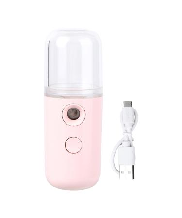 FRCOLOR 1pc Usb Humidifier Women Steamer Plastic Facial Face Charging Sprayer Durable 14.5X4CM Pink