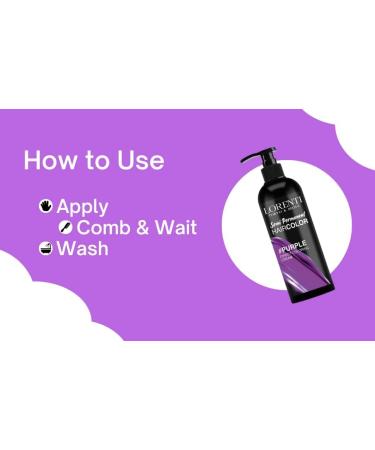 Lorenti Semi Permanent Direct Coloring Cream | Long Lasting Hair Colour Result | Purple 250ml - Buy Online on GoSupps.com