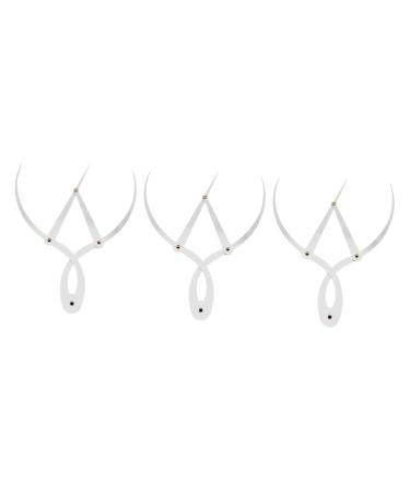 NOLITOY 3pcs Eyebrow Golden Ratio Ruler Eyebrow Drawing Tool Brow Stencils Scale Template Ruler Modify