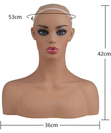 Realistic Ruixflr Female Shop Window Doll Head - PVC Display for Wigs Earrings Necklaces & Accessories - Buy Online on GoSupps.com