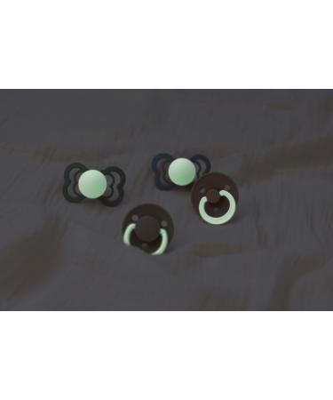 BIBS Couture Pacifier 2-Pack | BPA-Free Jaw-Friendly Natural Rubber (6-18 Months) - Sage & Cloud Night - Buy Online on GoSupps.com