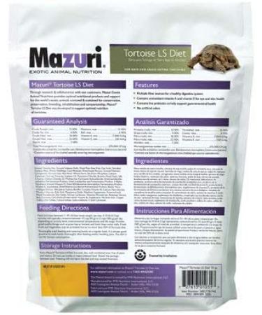 Mazuri Tortoise LS Diet - 12 Ounce (12 OZ) Bag | High-Quality Food for Healthy Tortoises - Buy Online on GoSupps.com