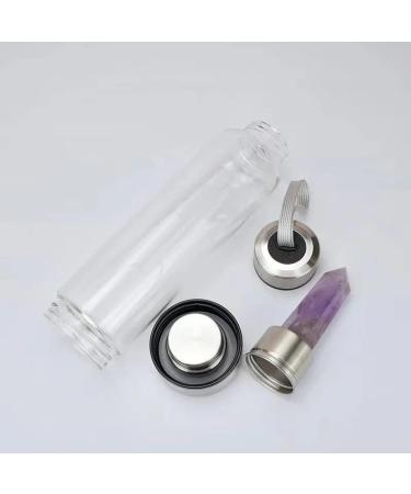 Serenity Crystals Infused Water Bottle (Stainless Steel Amethyst Wand) - Buy Online on GoSupps.com