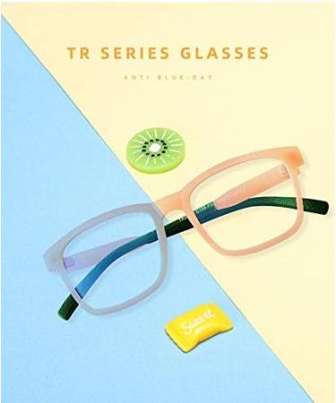 Buy ADEWU Children's Anti Blue Light Glasses | TR90 Rectangular Frames for Girls & Boys - Pink/Green - Buy Online on GoSupps.com