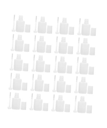 minkissy 20 x Bottled Nail Gel Holders Refillable Nail Oil Bottles 10ml Nail Polish Bottles White Nail Polish Bottle Waterproof Abs