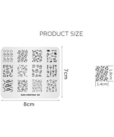 Christmas Theme Nail Art Stamping Plate - Gift Pattern Gingerbread Man Design - Manicure Print Tool CH004 - Buy Online on GoSupps.com