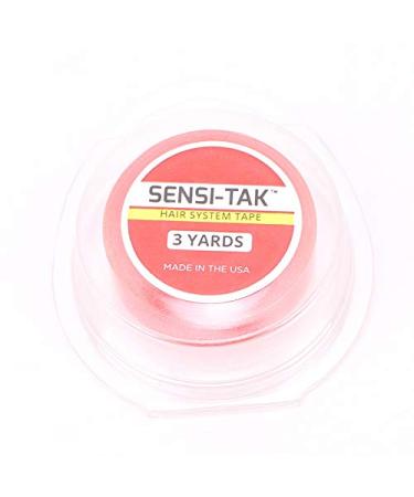 "Sensi Tak" Double Sided Roll Tapes Stickers Adhesive for Men Hair System Replacement Toupee Hair Extension Wig Bundles Hair Weave Closure Lace Frontal(3 Yards & 1/2 Inch)