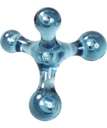 Selfnobb - 4 -member massage device for the back neck shoulder feet thumb and much more - universally applicable spun massage at home in the office or on the go (blue)
