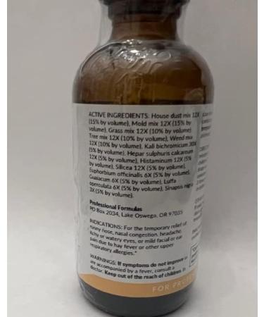 Professional Complementary Health Allergy Nosode 2 oz - Homeopathic Relief for Runny Nose, Nasal Congestion, Headache & Itchy Eyes - Buy Online on GoSupps.com
