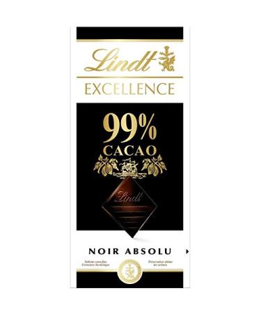 Lindt - Excellent Noir 99% Cacao 50G - Lot De 4 - Vendu Par Lot - Livraison Gratuite En France