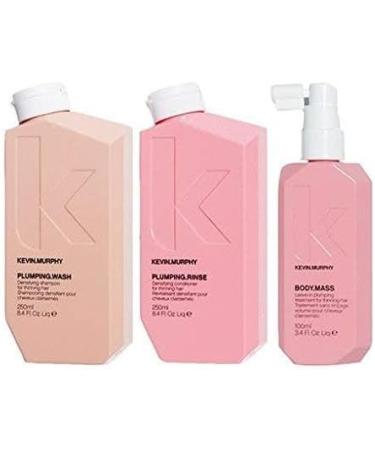 Kevin Murphy Plumping Wash 8.5oz Plumping Rinse 8.5oz & Body Mass 3.4oz Trio by Kevin Murphy - Buy Online on GoSupps.com