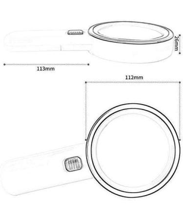 Magnifying Glass Reading LED Magnifying Glass Illuminated Large Portable Large Handheld magnifiers Used for Books Newspapers Maps Coins - Buy Online on GoSupps.com