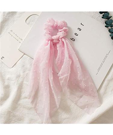 SCRMROIA Polka Dot Daisy Flower Hair Scarf Scrunchies - 3 Pack Silk Satin Scrunchy Bowknot Hair Bands for Women & Girls - Buy Online on GoSupps.com