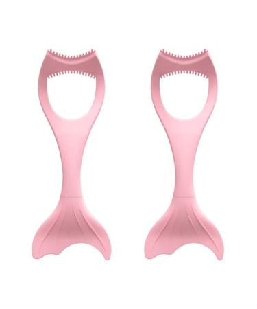minkissy minkissy 2 Piece Mermaid Eye Cosmetic Aids Shaper Stencils Shape Separator Model Pads Women Durable to Wear Compact Shield Reusable Professional Pink Pencil