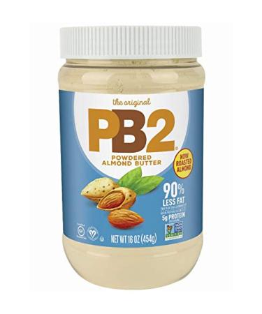 PB2 Powdered Roasted Almond Butter, 16oz Low-Fat Vegan Almond Powder, Low Carb Nut Butter, Non-GMO, Gluten Free, Kosher