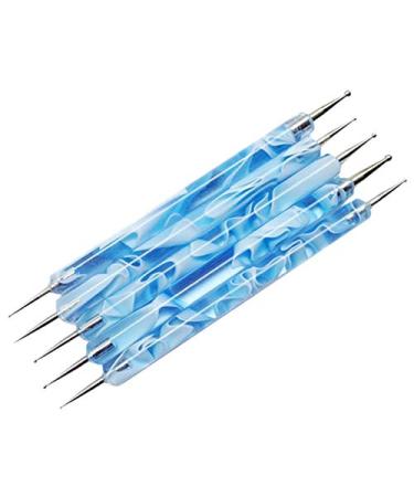 Funfob 10 Wave Bar Chain Link Needle Point Pen Point Drill Pen Can Be Used to Embellish Gel Nail Skills