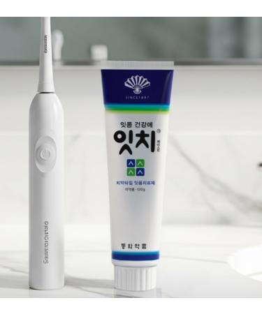 Itchi Paste Herbal Gum Care Toothpaste Fluoride-Free Formula with Myrrh Chamomile Ratanya 120g x 3 Boxes Made in Korea
