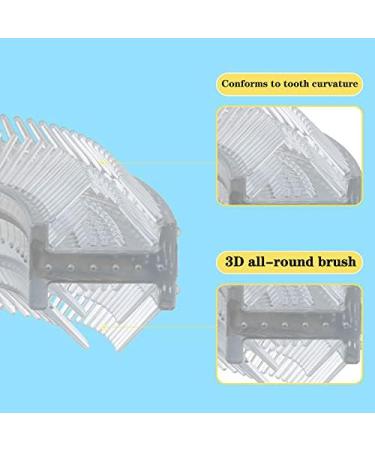 Kids U-Shaped Whole Mouth Toothbrush Set - Food Grade Silicone, 360 Clean Teeth, Whitening, Ages 2-6 (2 PcS Navy Blue + Orange) - Buy Online on GoSupps.com