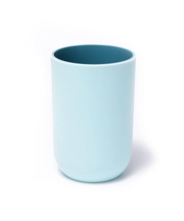 Digjobk toothbrush cup made of plastic reusable inaccurate dishwasher -resistant beverage cup bathroom mouthwear toothbrush cup (color: sky blue) 330ml sky blue