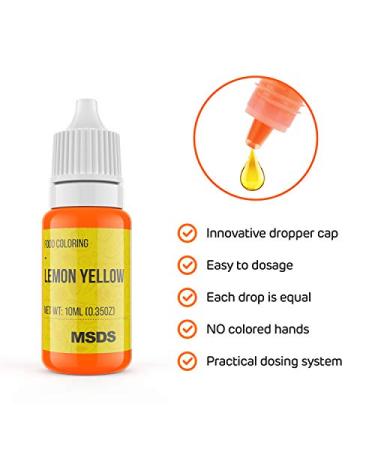 Nomeca 12 Color Food Coloring Set â€“ Vibrant Liquid Dye for Baking, Icing & DIY Slime â€“ Tasteless & Food Grade (10ml Bottles) - Buy Online on GoSupps.com