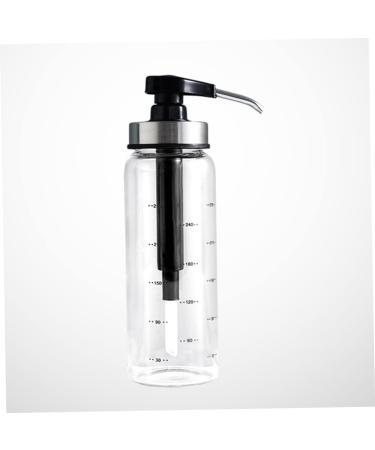 KICHOUSE Clear Container Liquid Condiment Dispenser Honey Dispenser Large Syrup Pump Bottle Jam Container Syrup Server Kitchen Cabinet Empty Glass Oil Container Press Mouth Stainless Steel - Buy Online on GoSupps.com