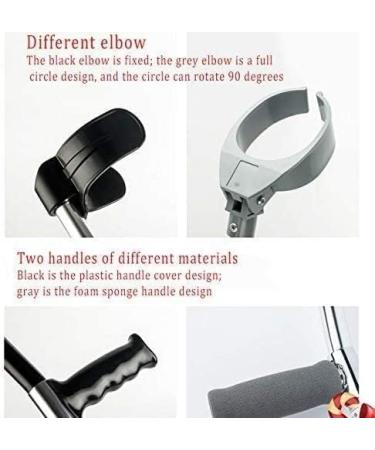 PSMPENG Forearm Crutches Adjustable Forearm crutches with swivel closed cuff (1 pair) comfortable wrist grip durable for standard and tall adults lightweight aluminum adjustable silver Lightweight Arm - Buy Online on GoSupps.com