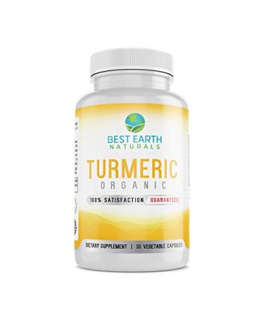 Organic Turmeric Capsules - 700mg of High Absorption Turmeric with Organic Black Pepper for Joint Support 30 Day Supply