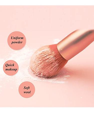 NEJLSD Mini Make-Up Brush Set - 8 Synthetic Brushes for Foundation Eyeshadow Eyebrows & Lips - Perfect for Blending - Pink - Buy Online on GoSupps.com