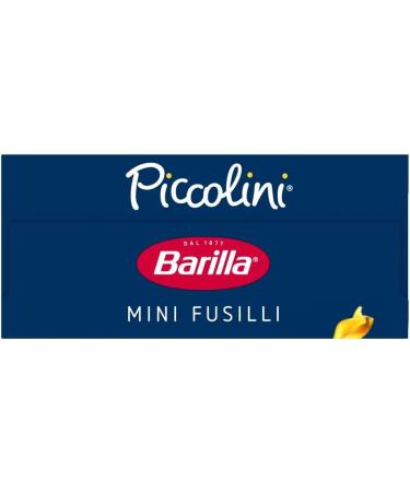 Italian Gourmet Barilla Piccolini Mini Fusilli small spiral noodles for children & quick cooking cooking time 6 minutes from 100 durum wheat semolina ideal for sauces salads and soups 20 x 500 g + - Buy Online on GoSupps.com