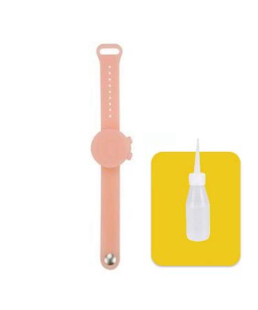 UISI Silicone Bracelet Disposable Portable Wristband Hand Sanitizer Storage Suitable for Adults and Children clear pink