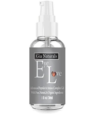 Organic Eye Gel by GIA NATURALS | Plant-Based Silk Protein with MSM & Cucumber | Reduces Puffiness, Dark Circles & Wrinkles | Anti-Aging Vegan Formula | Made in USA - Buy Online on GoSupps.com
