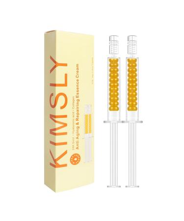 BERVEAL 24K Gold Anti-Aging Eye Cream with Collagen 2 Syringe Pack Dark Circle and Fine Line