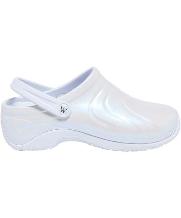 Anywear Zone Unisex Slip-Resistant Clog Nurse Shoes - Size 10 Glacier Pearl - Buy Online on GoSupps.com