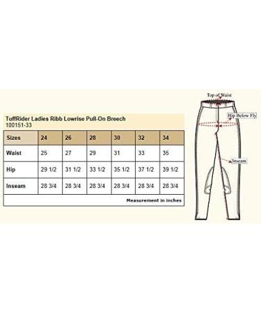 TuffRider Women's Ribb Lowrise Pull-on Breeches 26 - Light Tan - Buy Online on GoSupps.com