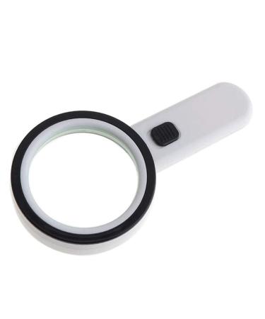 Magnifying Glass Double-Layer Optical Glass Lens 10 Times Magnification 12 LED Lights 1 UV Lamp High Magnification Reading Magnifier