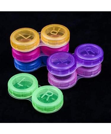 Mini Contact Lens Case Travel Kit - Portable Organizer with Mirror | Small Round Glasses Container - Buy Online on GoSupps.com