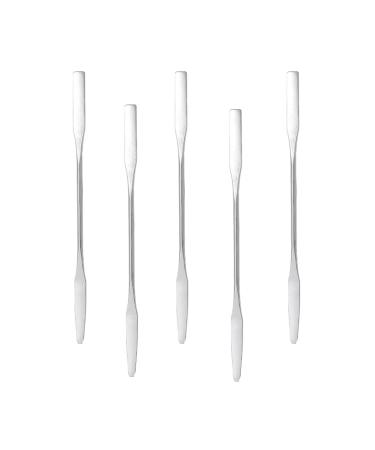 Makeup Spatula, 5Pcs Metal Cosmetic Spatulas Stainless Steel Depotting Mixer Spatula Double-Headed Beauty Spatula Mixing Tool for Cosmetics Beauty Accessories Home Salon