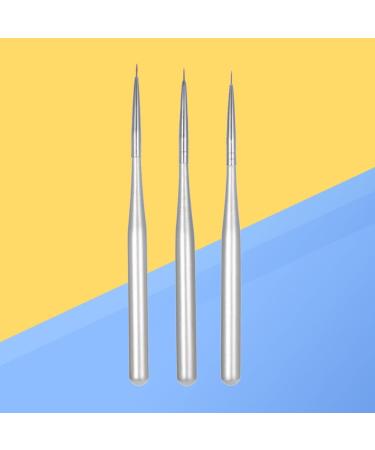Beaupretty Nail Art Liner Brush Pen nail art liner nail art brush pen nail stripping brush nail polish liner eyeliner Eyeliner Small Bristle Brush medium Silver - Buy Online on GoSupps.com