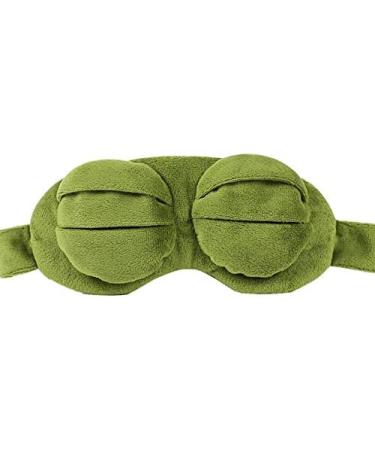 OFKP Creative 3D Frog Cute Eye Cover Sleep Mask Sleep Cartoon Blindfold Funny Green Gift - Buy Online on GoSupps.com