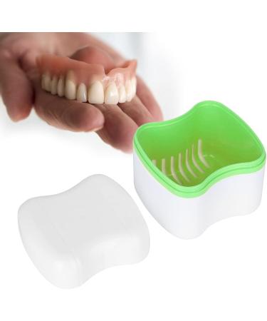 Verdant Touch Denture Container - Premium Storage Box for Artificial Teeth with Filter Screen | Green Dental Device Holder for International Shipping - Buy Online on GoSupps.com