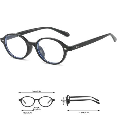 Buy Tech-Line-Direct Fashion Accessories: Stylish Small Oval Glasses for Men & Women - Retro 90s Black Frame + Clear Lens - Buy Online on GoSupps.com