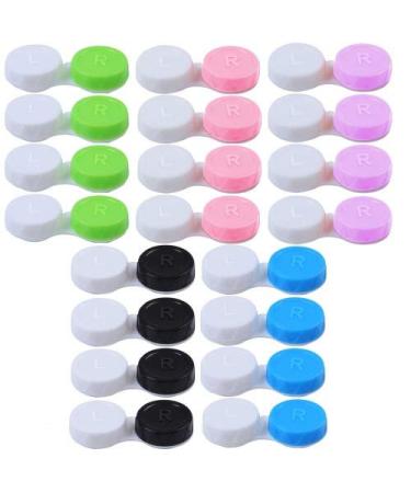 20 pieces of contact lens container set contact lenses Brillen case wearable colored contact linens end contact lens container Storage container protective cover for contact lenses for home travel - Buy Online on GoSupps.com
