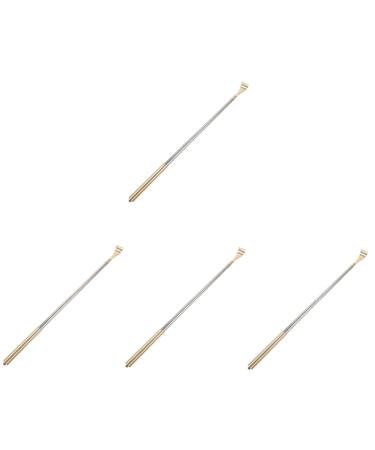 Fomiyes 4 pieces telescopic scraps Tool massage device Long scratch claw practical back scratches Useful scratch body scratch scratchy scratchy. Golden sandalwood stainless steel 48.50x2.00cmx4Pcs as shown x 4 pieces
