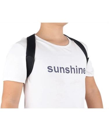 Posture Corrector for Back & Shoulder Support - Adjustable Spine Brace for Pain Relief | One Size Black - Buy Online on GoSupps.com