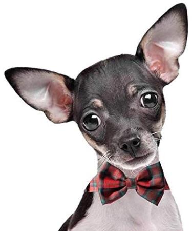 Pet Heroic Pet Dog Cat Collar with Grid Bow tie Adjustable Plaid Pet Dogs Cats Comfortable Durable Bowtie Collars for Small Medium Large Dogs Cats in 3 Styles M Red-grid - Buy Online on GoSupps.com