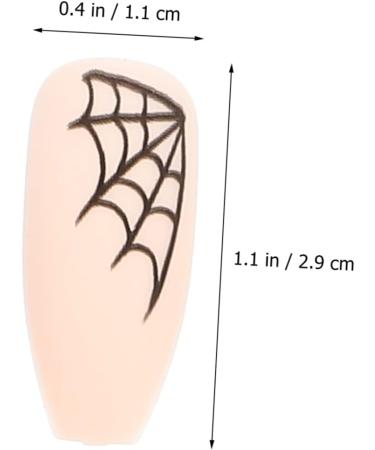Healvian 1 Set Halloween Fake Nails DIY False Nail Tips Female Fake Nail Fake Nails French Nails for Women Coffin Fake Nails DIY Manicure Supply Nail Decor Halloween Nails Ghost Decor Abs - Buy Online on GoSupps.com