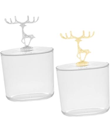 Exceart 8-Piece Cosmetic Storage Box | Dental Container & Dispenser | Plastic Canister with Lid | Bathroom Essentials & Cotton Swab Holder - Buy Online on GoSupps.com