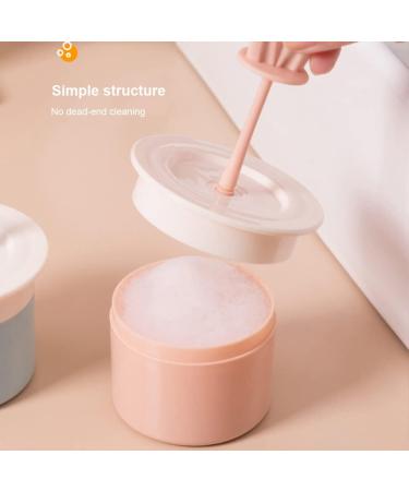BOKIOESDE Face Cleaning Toiletries Bubble Foamer Foaming Cup Portable Foam Maker Light Blue and White - Buy Online on GoSupps.com