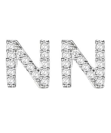 26 Earrings Earrings Girls Initial for Women Fashion Alphabet Simulated Faux Diamond Stud Earrings for